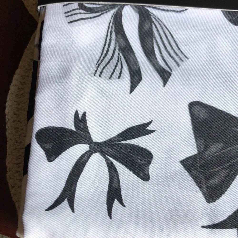 Tahari Home Monochrome BOW Shower Curtain